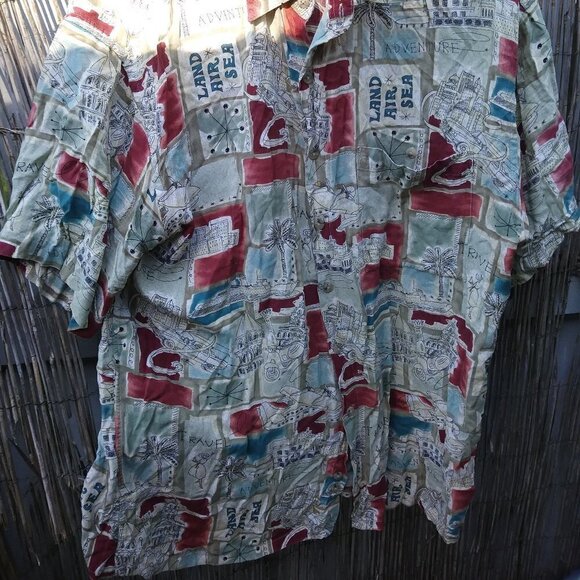 Campia Lightweight Travel Hawaiian Rayon Short Sleeve button Down - Men - L - Picture 5 of 13
